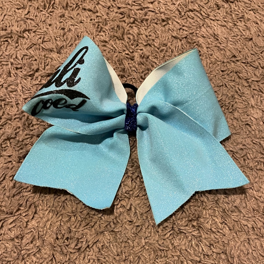 Light blue Cali Coed cheer bow